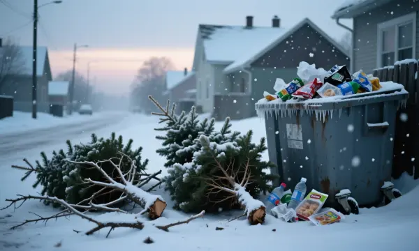 Жителей Южно-Сахалинска просят после праздников складывать елки на специальных площадках