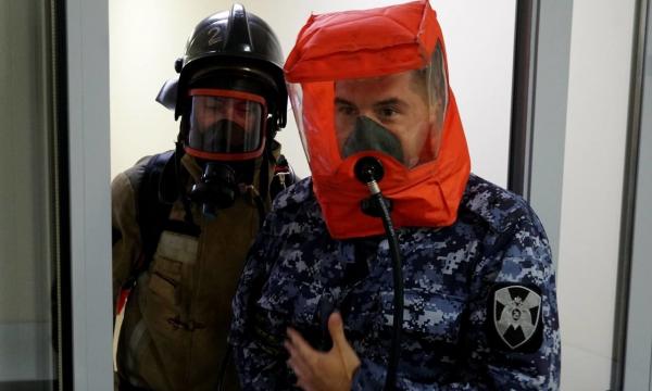 Сотрудники МЧС России провели совместную тренировку с Росгвардией