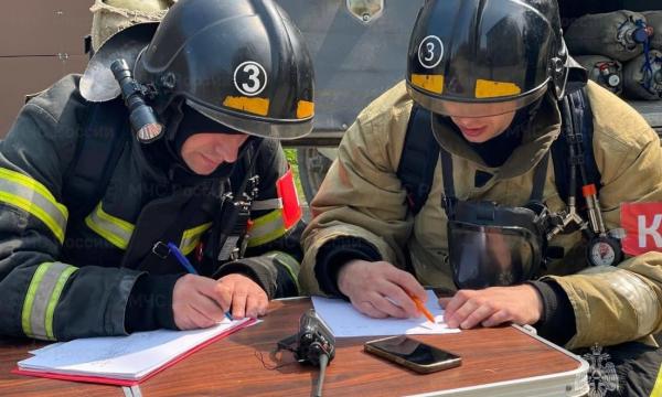 Пожарно-тактическое учение прошло в Холмске