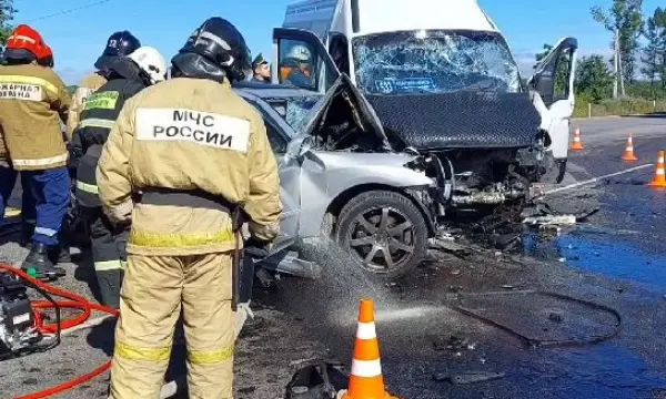 В Амурской области иномарка влетела в пассажирский автобус