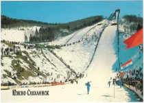 Комплекс трамплинов на турбазе "Горный воздух".