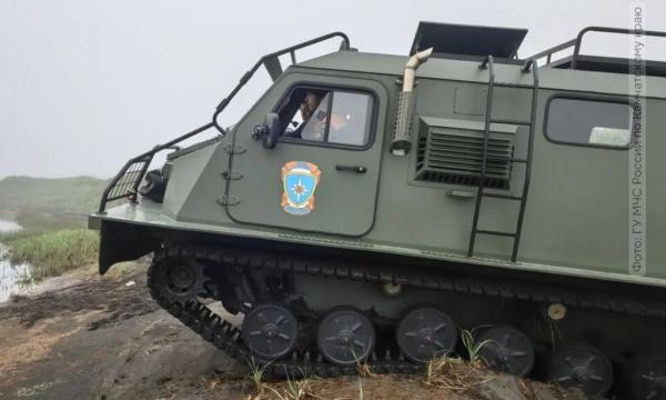 На Камчатке испытали единственный в России вездеход "Корсар"