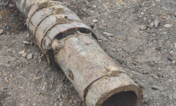 Фрагмент старого японского водовода обнаружили в Южно-Сахалинске