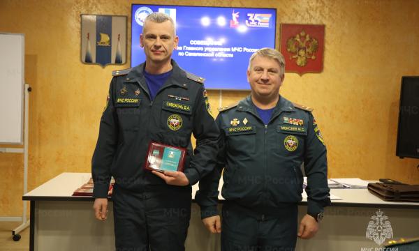 В День Конституции сотрудникам МЧС России вручили награды