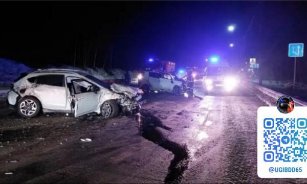 Водитель без прав спровоцировал лобовое столкновение на трассе Южно-Сахалинск - Корсаков