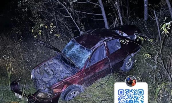 На трассе Южно-Сахалинск &ndash; Холмск автомобиль вылетел в кювет