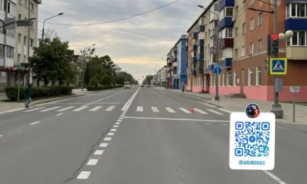 На Сахалине водитель проехал на красный свет, сбил пешехода и скрылся