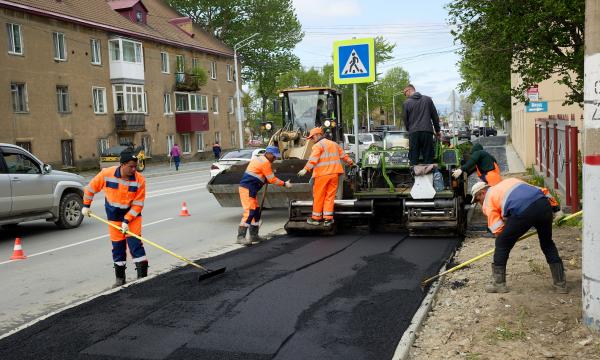 Капремонт проспекта Победы в Южно-Сахалинске обещают закончить до конца мая
