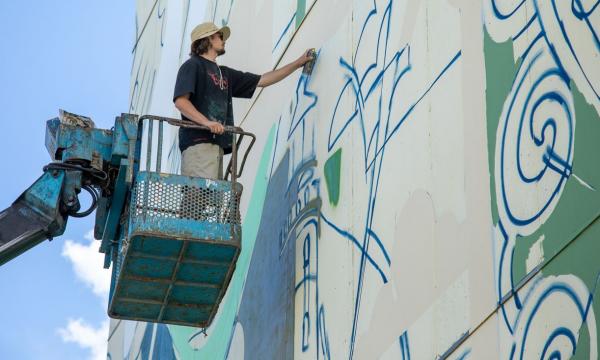 Художник из Петербурга украсит муралами дома Южно-Сахалинска