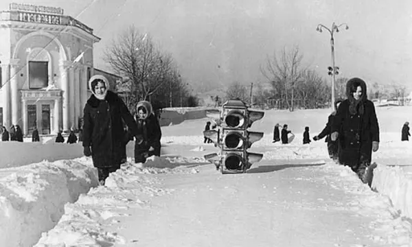 Южно-Сахалинск после метели