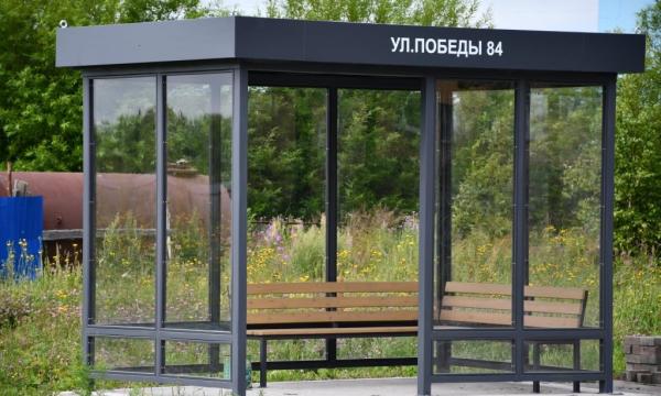 Новые павильоны на автобусных остановках Поронайска Новые павильоны на автобусных остановках Поронайска