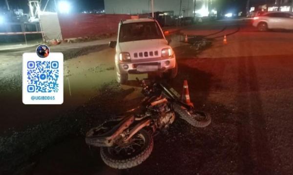 В Малокурильское автомобиль столкнулся с мотоциклом