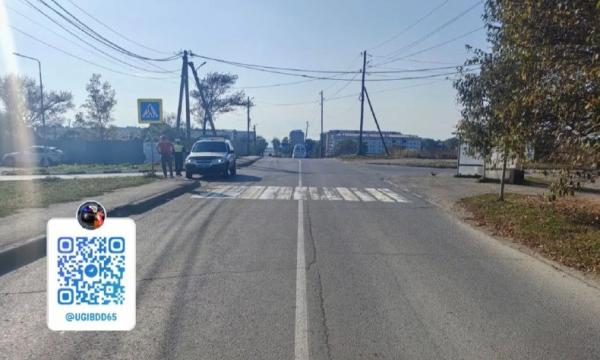 В Корсакове на пешеходном переходе сбили пенсионерку