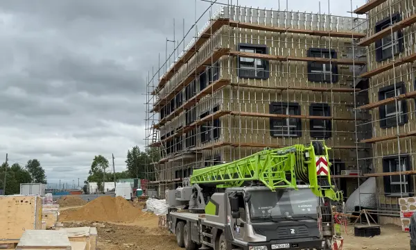 В Южно-Сахалинске возводят современную поликлинику для жителей Хомутово