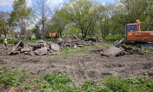 В Ново-Александровске начали благоустраивать новую зону отдыха "Тимирязевское"