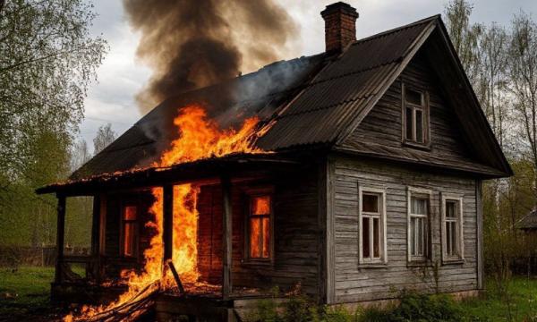 Пожарные потушили возгорание дачного дома в Южно-Сахалинске