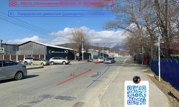 В Южно-Сахалинске водитель мотоцикла без прав попал в ДТП